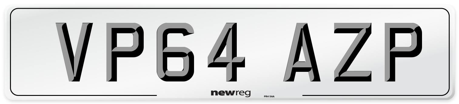 VP64 AZP Number Plate from New Reg